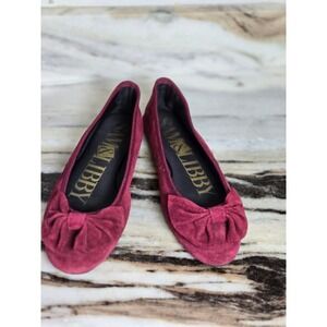 Sam & Libby Burgundy Bow Ballet Flats